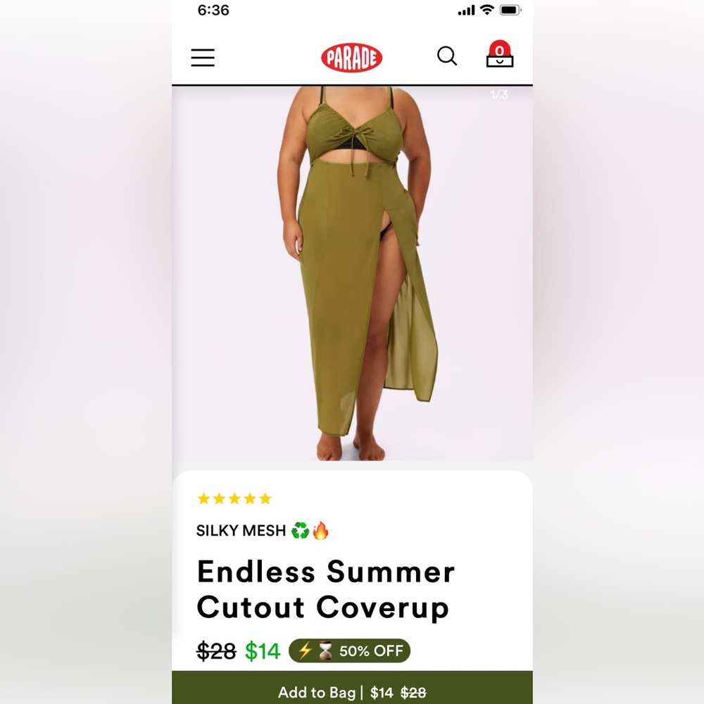 Parade Silky Mesh Swim Cover Up